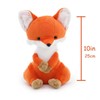 JamieCare Plush Fox Stuffed Animal, Orange, 10 Inch