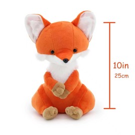 JamieCare Plush Fox Stuffed Animal, Orange, 10 Inch