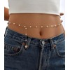 ASCOMY Waist Chains for Women 14K Gold Plated Body Chains