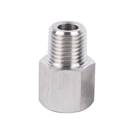 Goldpea Stainless Steel 304 1/4" NPT Female x M16*1.5 Male Thread Adapter Metric Convert NPT Pipe Fiiting 1pc