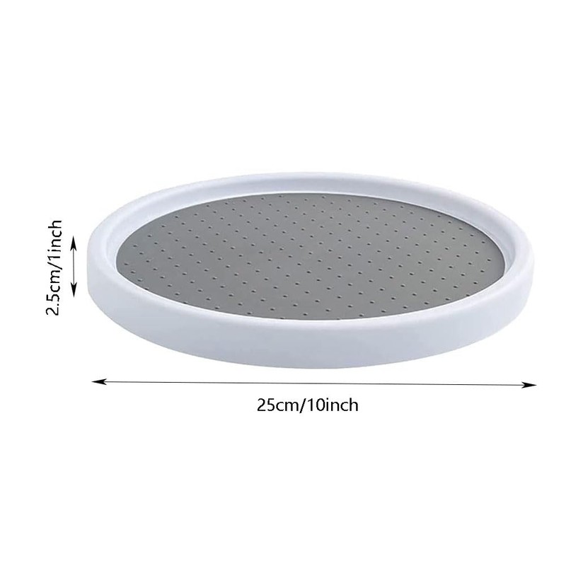 25cm Non Skid Pantry Cabinet Lazy Susan Turntable, 10-inch Spin
