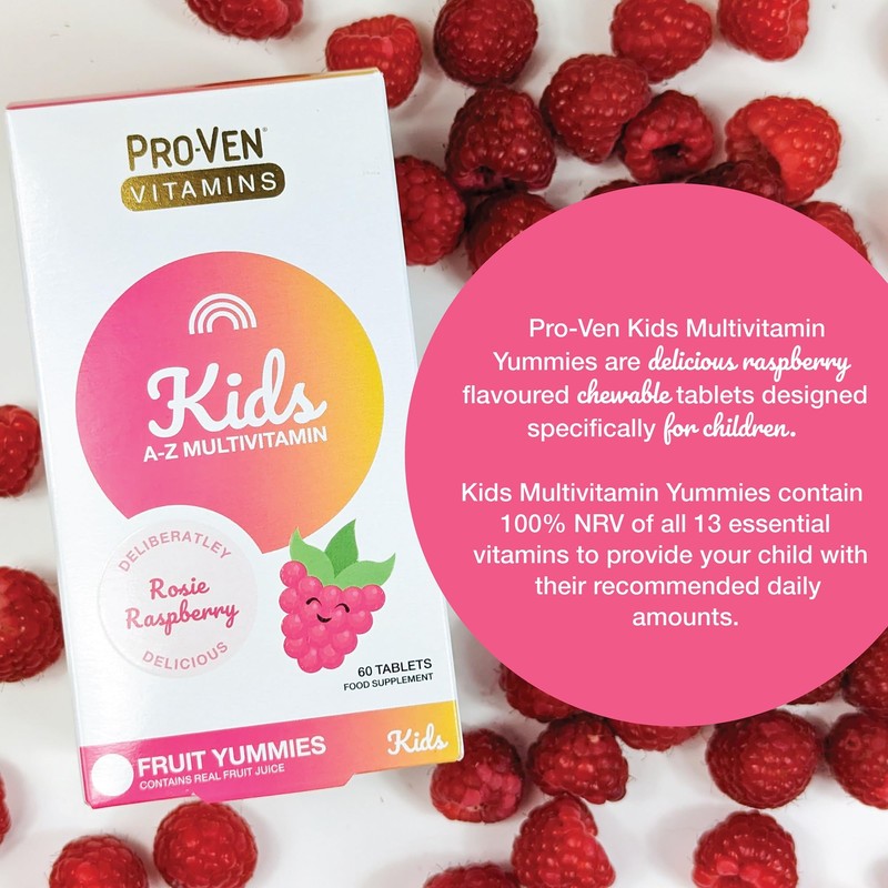 Proven Vitamins - Raspberry-Flavoured Kids Multivitamins Chewable Tablets - Daily