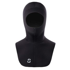 SARHLIO Neoprene Wetsuit Hoods Scuba Diving Hood 3/2MM for Men Women, Face Seal Thermal Bib Dive Cap for Kayaking Snorkeling Swimming Sailing Water Sports (S)