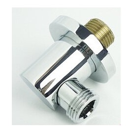 'KB022 1/2 Wall Connection Elbow for Shower Hose, Brass, High-Shine Chrome