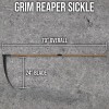 BudK Grim Reaper Sickle | 24" Black Forged Curved Blade