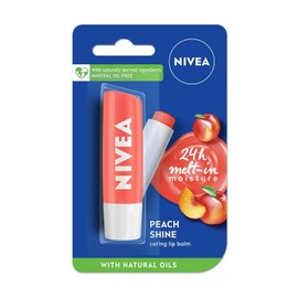 NIVEA Lip Balm For Fruity Peach Shine 4.8gm 0.16 oz
