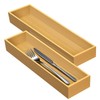 guiogc Bamboo Drawer Silverware Organizer, Flatware Organizers, Multi-purpose Bamboo Storage