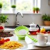 3 Pcs/Set Green Flour Sifter with Long Handle, Hangable Flour
