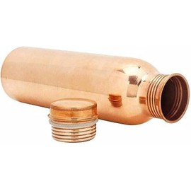 Copper Water Bottle 950 ml Bottle (Pack Of 1, Brown, Copper)