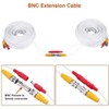 15M White Premade BNC Video Power Cable/Wire for Security Camera,