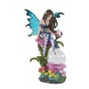 Ebros Gift Beautiful Blue Butterfly Winged Elf Pixie Fairy Sitting