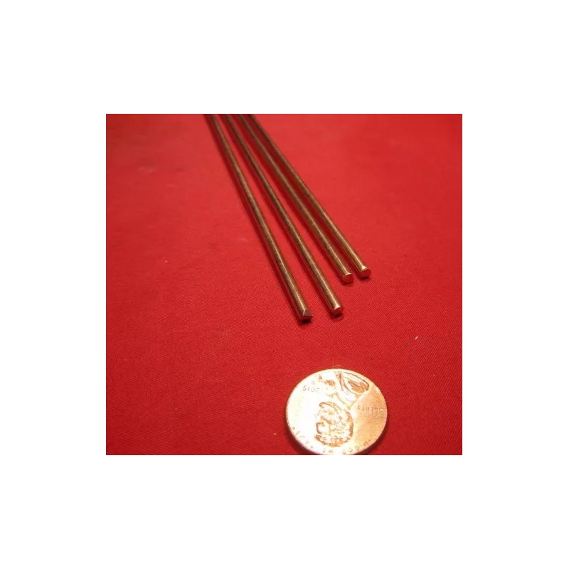 Basic 110 Copper Rod 1/8" Dia. x 24" Inch Length,