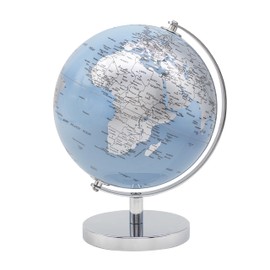 The Leonardo Collection Globe Blue & Silver 15cm For Home & Office | World Map Globe For Kids And World Globes For Adults | Globes of Earth For Knowledge & Decoration | Ideal Map of The World For All