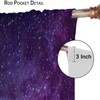 JADERYS Galaxy Blackout Curtains Black Forest Silhouettes Purple Nebula Starry