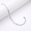 kkjoy Figaro Stainless Steel Chain Bracelet with Heart and Wings