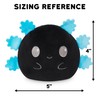 TeeTurtle 4" Reversible Axolotl Plushie - Cute Kawaii Black and