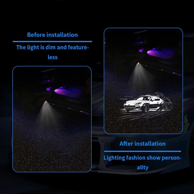 2 pcs LED Car Door Logo Lights Courtesy Projector Laser