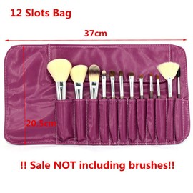 12 Slots Makeup Brush Rolling case Pouch Holder Cosmetic Bag Organizer Travel Portable Cosmetics Brushes Pu Leather case