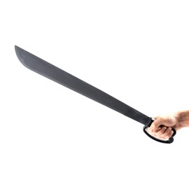 Ontario Knife Company 8519 Heavy Duty Knife with "D" Black Handle - Retail Package, 22"