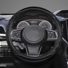 GIANT PANDA Steering Wheel Cover for Subaru Forester, Car Steering Wheel Cover for Subaru Outback and Crosstrek - Black