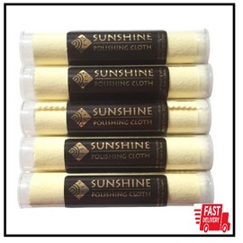 Rio Grande Sunshine 5 Polishing Cloths Jewelry Cleaner Tube Silver Brass Gold Copper