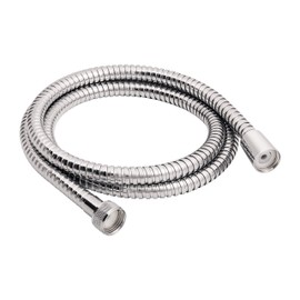 aquaSu® Teno 72224 7 Shower Hose 200 cm Length with Twist Protection Kink Resistant Tensile Standard Connection in 1/2 Inch with Cone and Knurled Nut Chrome Metal Shower Hose 2 m