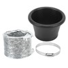 Turbo Air Intake Pipe Funnel Kit Universal Rubber Carbon Fiber