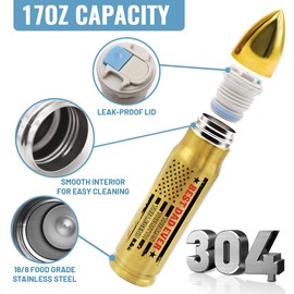 Goiicoln Gifts for Men Dad Husband, Best Dad Ever Gifts, Bullet Tumbler with Lid Stainless Steel, Dad Birthday Gift from Daughter Son Wife, Daddy to Be Gift, Boy Daddy Present, 17oz, Gold