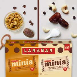 LÄRABAR Chocolate Mini Bars Variety Pack, Gluten Free Vegan Fruit & Nut Bars, 30 ct, 1