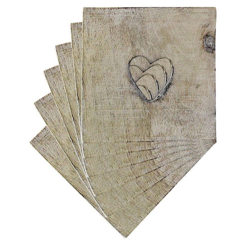 The Home Fusion Company 6 x Vintage Shabby Chic Wooden