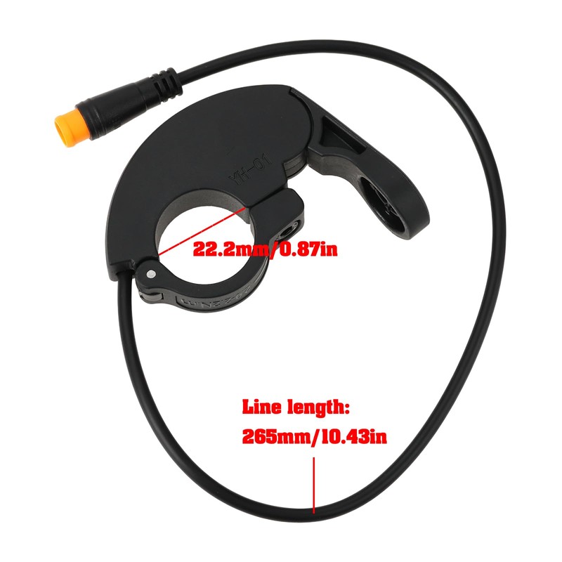LT Easiyl Electric Bike Thumb Throttle Plug Waterproof 12V-72V YH-01