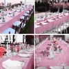 Aocoz Rectangular Tablecloths 90x132 Inch 6 Pack Pink Polyester Table