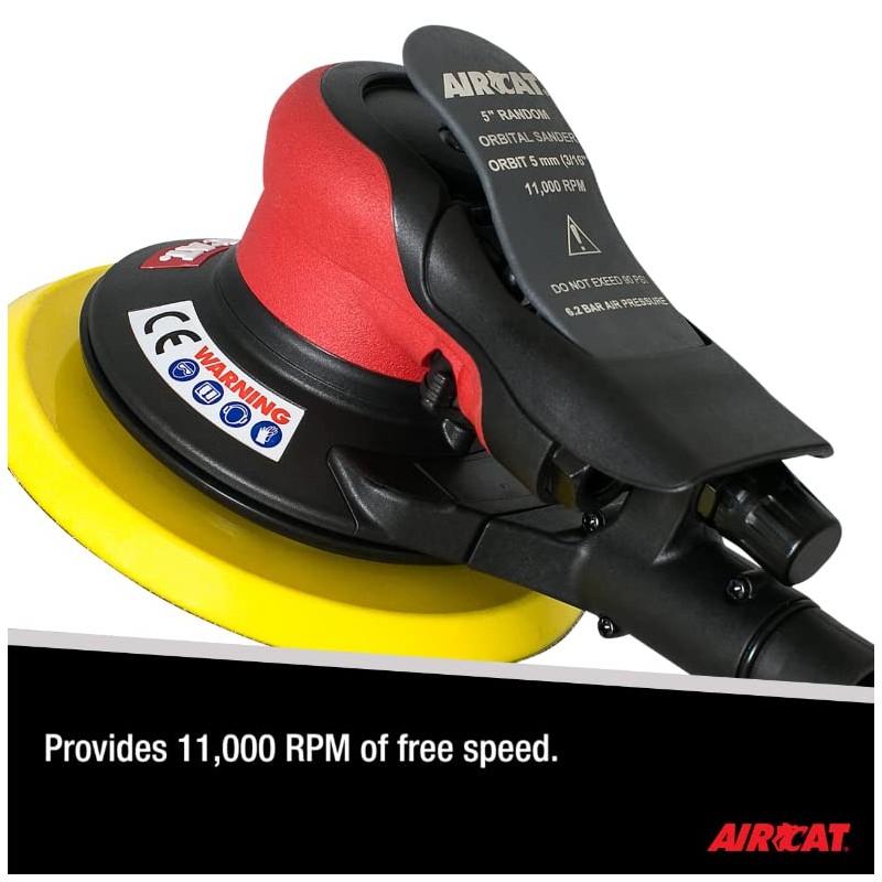 AIRCAT Pneumatic Tools 6700-5-336CV: Central Vac Orbital Palm Sander 11,000