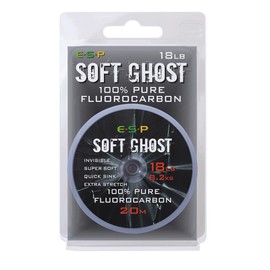 ESP Soft Ghost Fluorocarbon Hooklength 20m For Carp Fishing: 18lb