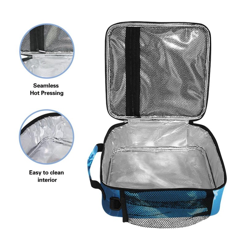 Dragon Blue Lightning Lunch Box Insulated Lunch Bag Prep Kids