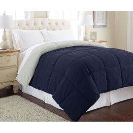 AmrapurOverseas 2DWNCMFG-ESL-QN Down alternative reversible comforter - Eclipse and Silver, Queen