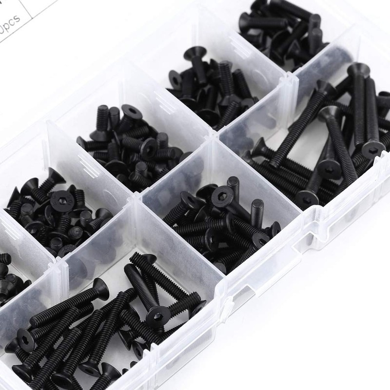 M3 Hex Countersunk Screws, 200 Pcs M3 Countersunk Countersunk Hex