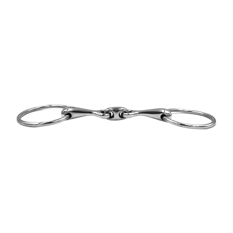 Equine Smile ES0117 Water Snaffle Bit Double Broken Stainless Steel