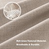 MIULEE 100% Blackout Linen Curtains for Bedroom, Beige Solid Luxury