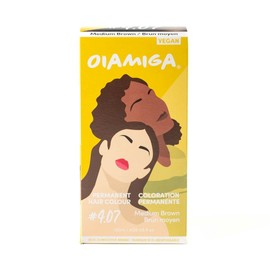 Oiamiga Medium Brown Permanent Hair Colour with Natural Ingredients 120 ml