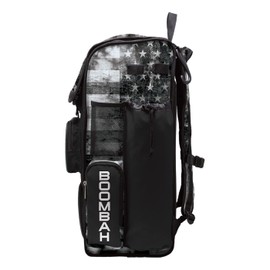 Boombah Superpack Bat Bag - Backpack Version (no wheels) - Holds 4 Bats - USA Old Glory Black Ops Bat Bag Black/Charcoal/White