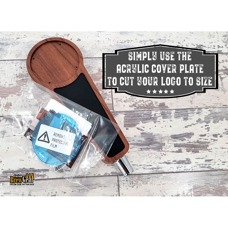 Custom Brew Gear Chalkboard Beer Tap Handle with Changeable Logo