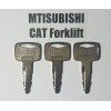 Aftermarket (3) Mitsubishi Keys also fits CAT Forklifts, Starter Ignition