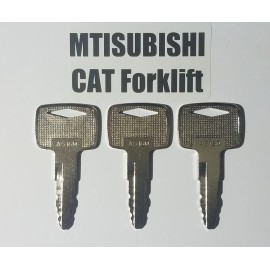 Aftermarket (3) Mitsubishi Keys also fits CAT Forklifts, Starter Ignition Key #A5160 Keys,