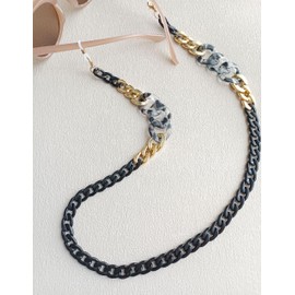 Cosace Glasses Chain Eyeglass Holders Around Neck Eyeglass Chains for Women Sunglasses Strap Glasses Lanyard for Women EC-A-BlackTranBlack