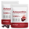 Xaarty 2Pack Premium Astaxanthin 12mg, Natural Antioxidant Supplement for Eye,