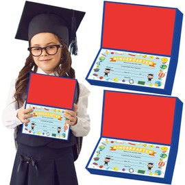 Jutom 72 Pcs Bulk Kindergarten Diplomas Graduation Award Certificates 2025 Classroom Activities Certificate for Kids Students Teachers Supplies(Blue Kindergarten)