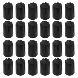 LT Easiyl 50Pcs 6mm D Shaft Black Tall Rotary Encoder Control Knob D Hole Control Knob With Concave Cap Potentiometer Knobs 6mm Shaft Knob Black