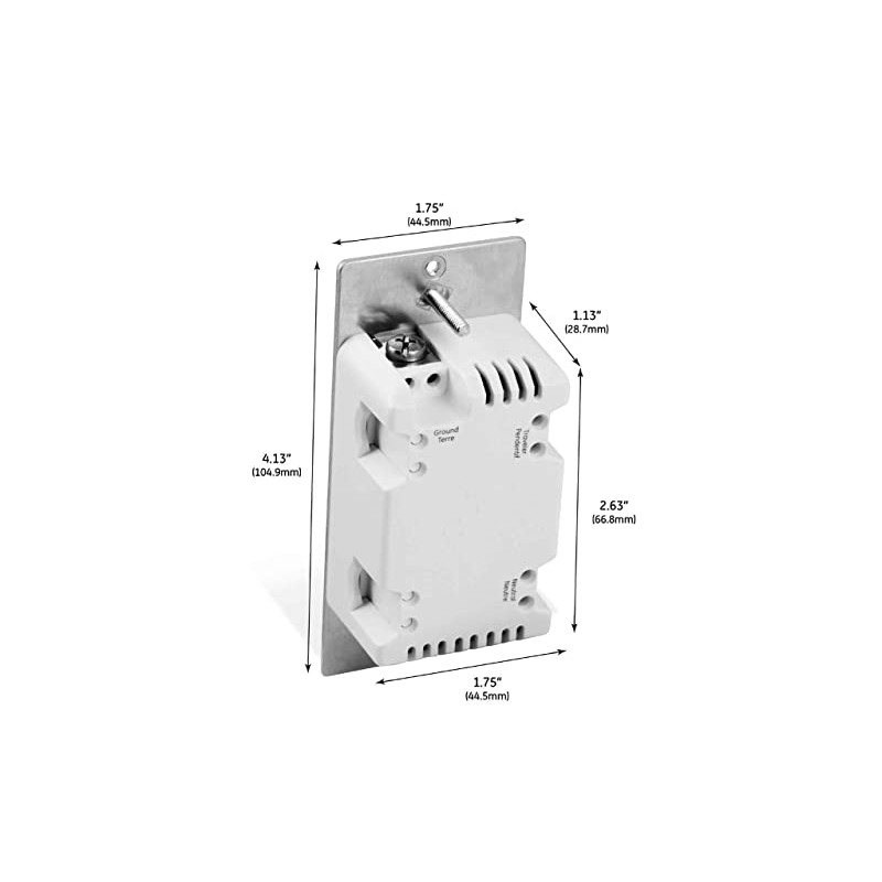 Bryant Electric IDEVZ03DW ZWave RF Decorator Add-on Switch, Multi-Way, Z-Wave
