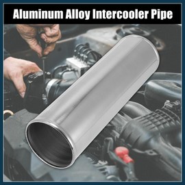 TUCKBOLD OD 3.5" 89mm Length 12" 300mm Aluminum Alloy Tube Intercooler Pipe Straight Air Intake Tube Silver Tone for Car Automotive Parts
